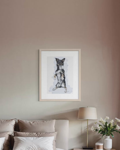 Pet Illustrated - Custom Pet Illustration Portrait Hand Drawn From Your Photo (£39 Deposit, Balance Due Before Printing)