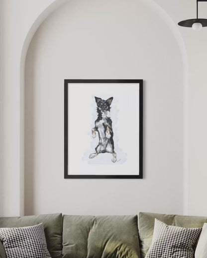 Pet Illustrated - Custom Pet Illustration Portrait Hand Drawn From Your Photo (£39 Deposit, Balance Due Before Printing)