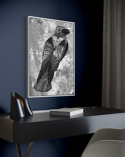 Andrea Nicole 'The Journey to Transformation' fine art canvas in a white tray float frame, shown on the wall in a styled room setting. | an:family=canvas;role=hero;finish=white;scene=white_1